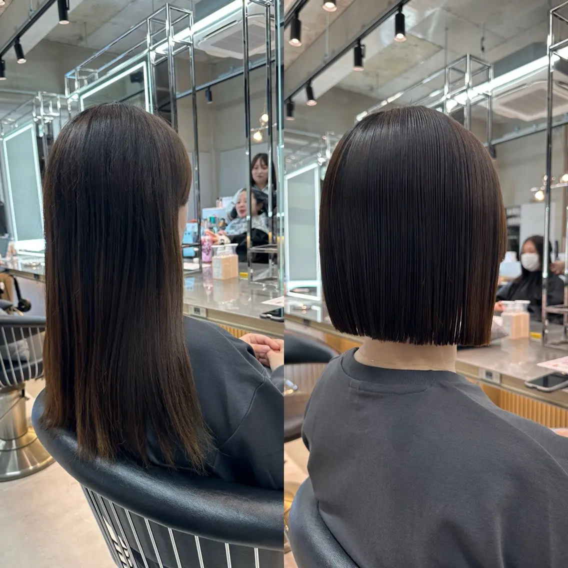 ミディアム カット ヘアカラー 縮毛矯正 トリートメント ✨髪質改善特化✨副 店長椎葉信乃介のヘアスタイル