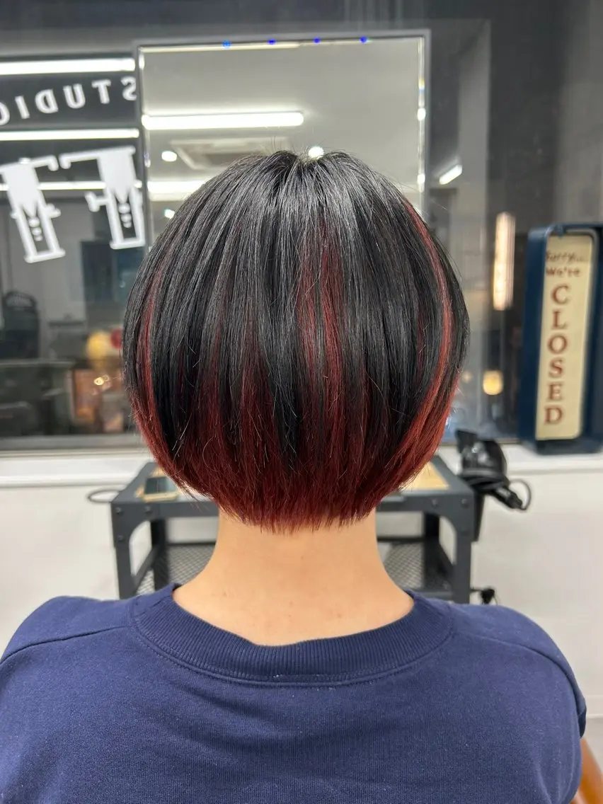 ショート カラー ショートボブ ボブ ショートヘア カット ヘアカラー トリートメント SHAFT Ieiriのヘアスタイル