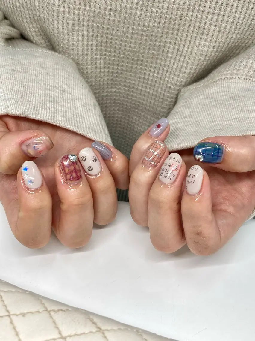 ネイル ショートネイル 佐々木 優花のネイルデザイン