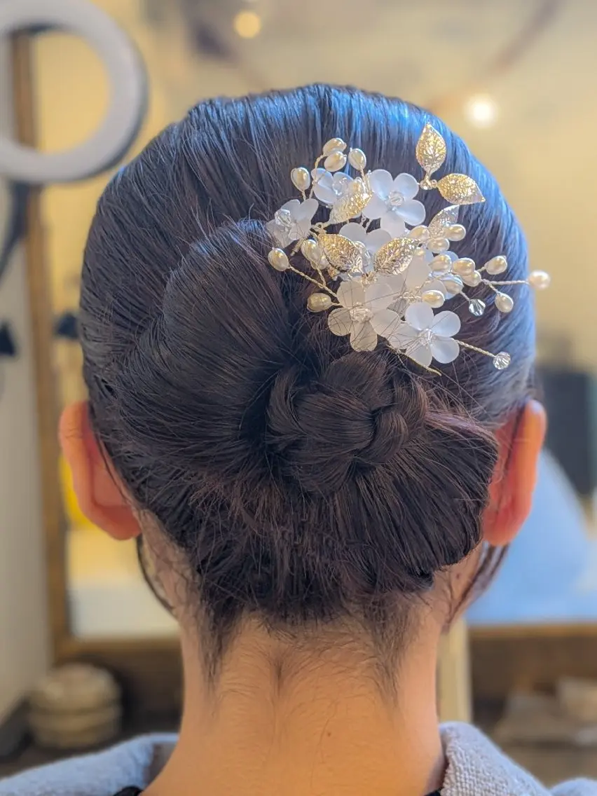 ミディアム ヘアアレンジ 髪飾り 浴衣 ヘアセット 松岡 大和のヘアスタイル