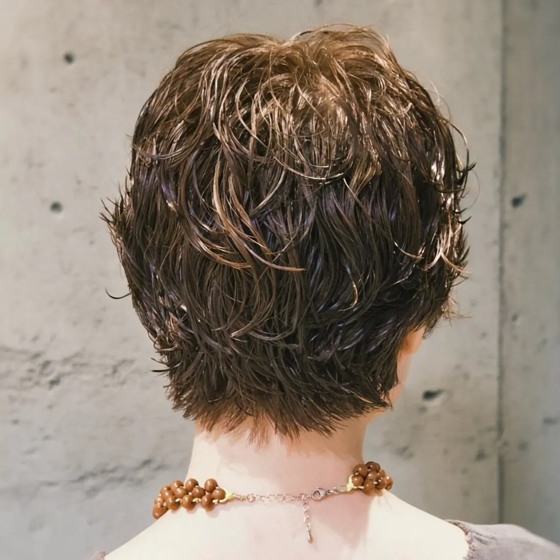 ショート カラー パーマ カット パーマ デジタルパーマ🌀レ イヤー🍃かんたまるのヘアスタイル