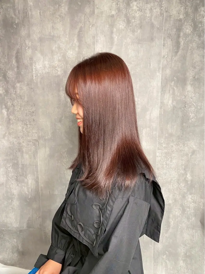 ロング カラー ブリーチ ブラウンカラー ブリーチなしカラー 髪質改善 ロング ブリーチ/ハイトーン ⚗️HARUKAのヘアスタイル