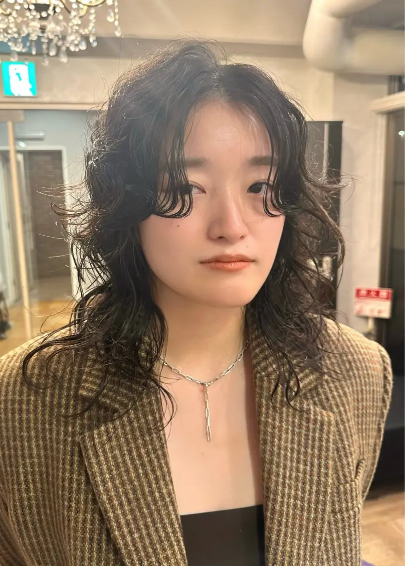 ミディアム ミディアムパーマ 古川 宗永のヘアスタイル