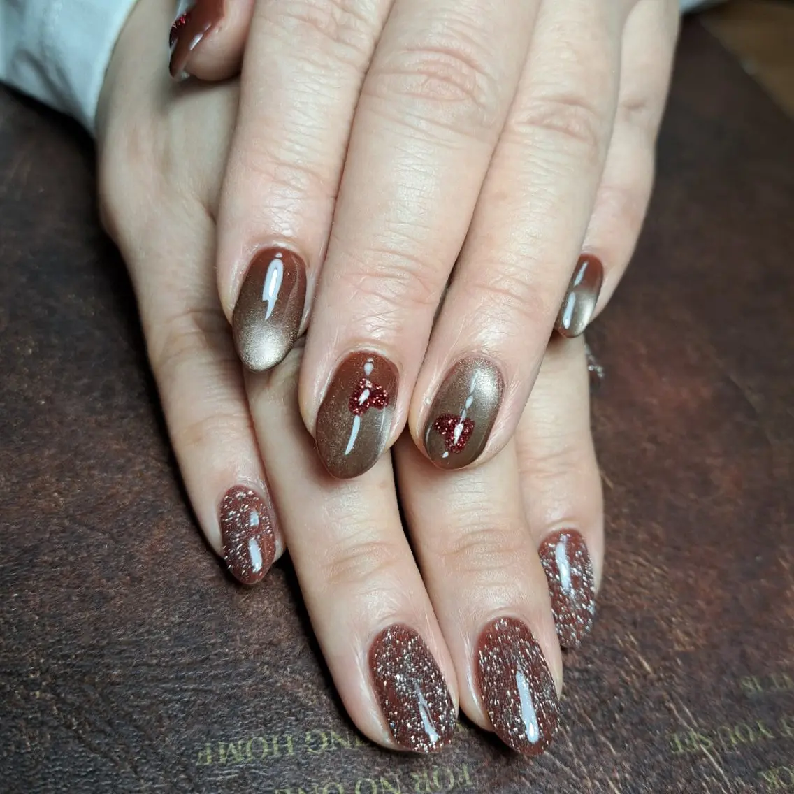 ネイル フラッシュネイル バレンタイン HAYASHI  Nのネイルデザイン