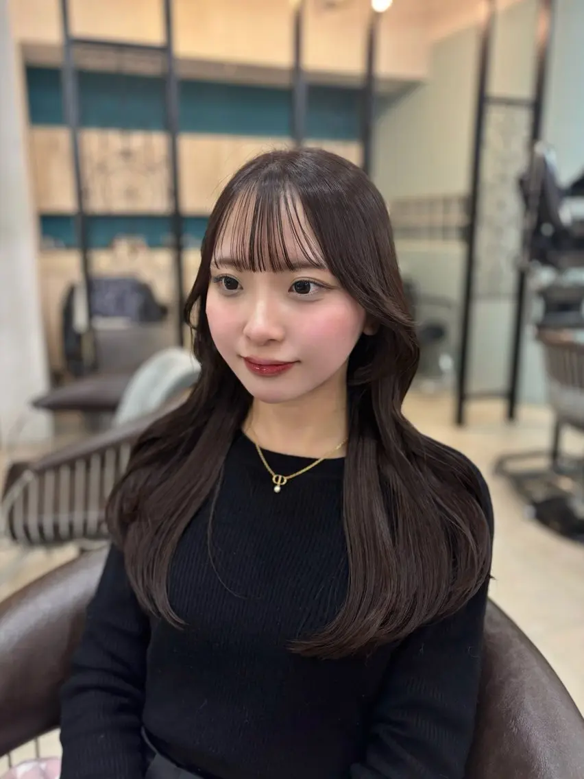 ロング くびれヘア カット ヘアカラー ヘッドスパ レイヤーカット/ダブ ルカラー/フウカ🤍のヘアスタイル