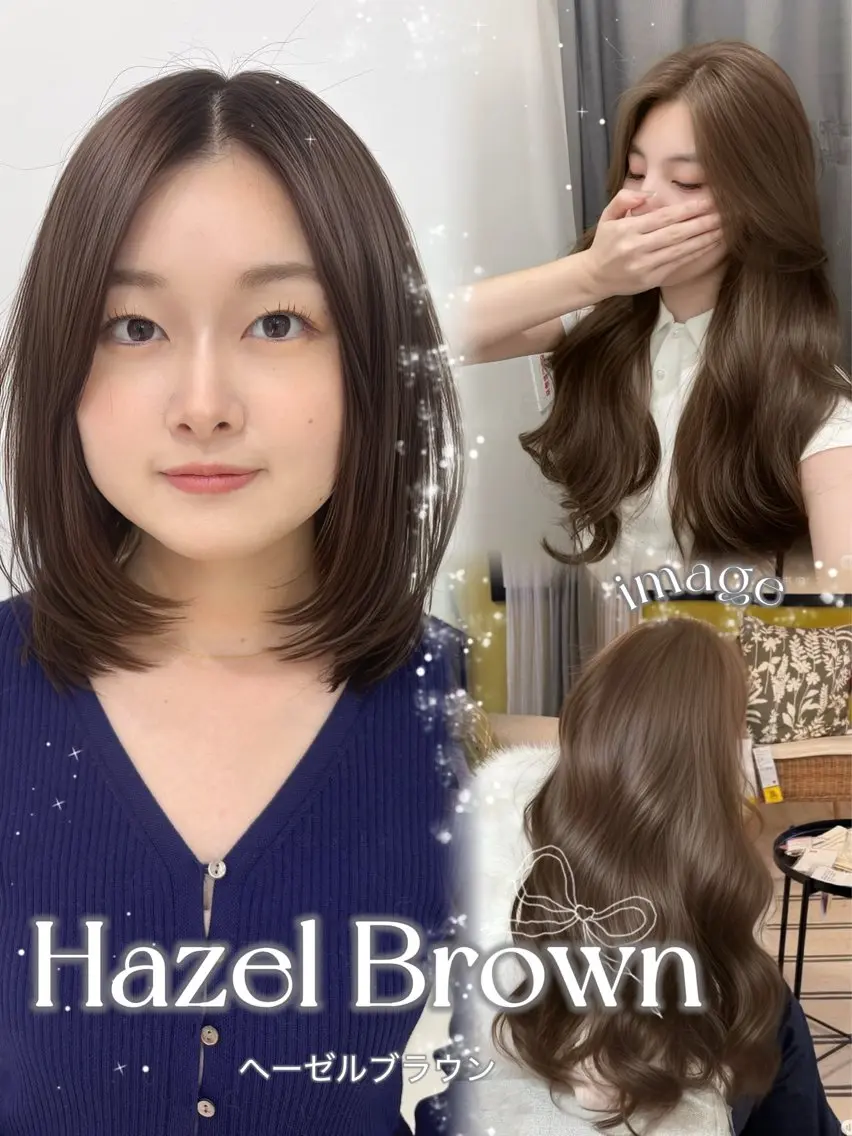 ミディアム 🩵HIYORI /栄/レイヤーカットのヘアスタイル