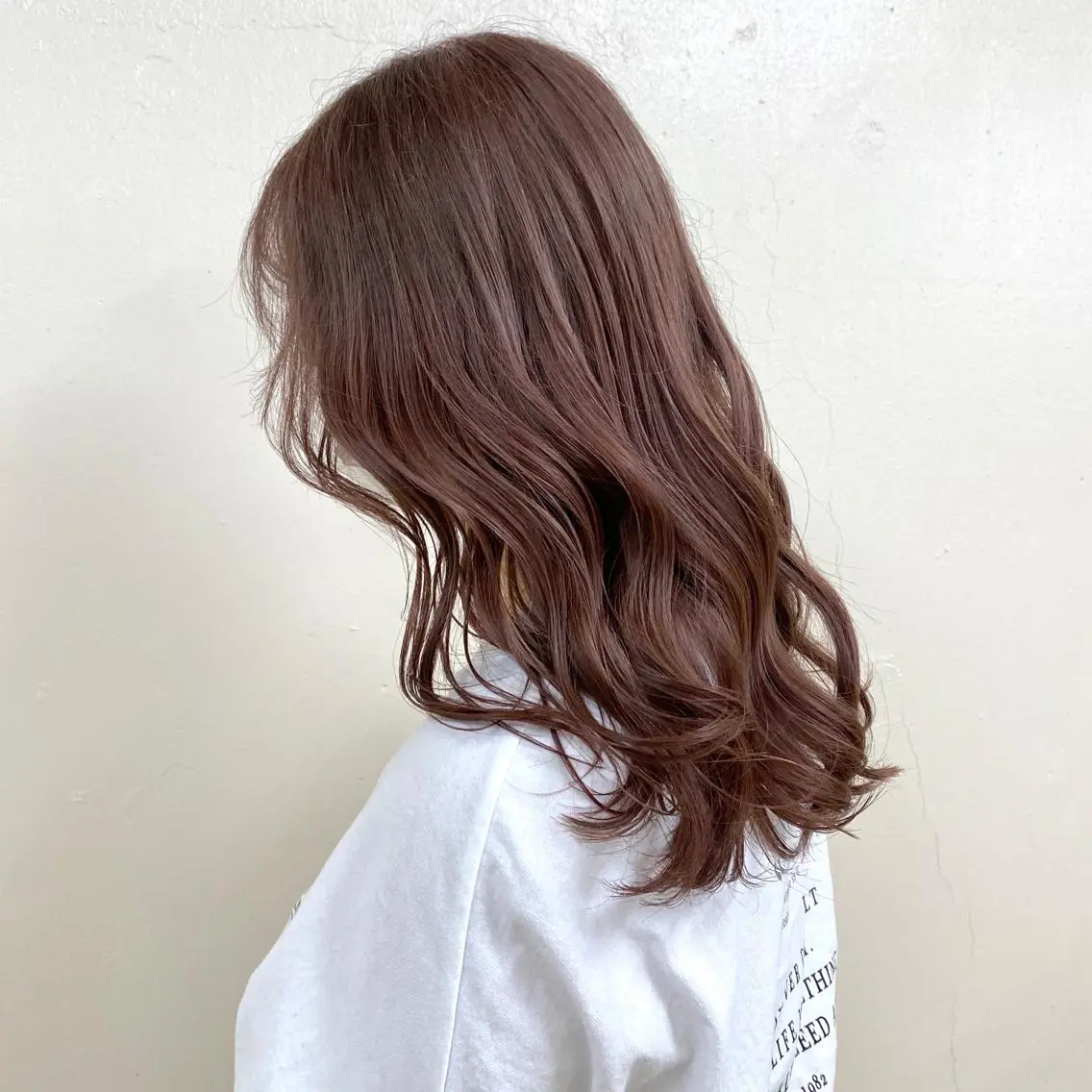 ロング カラー ブラウンカラー ピンクカラー ピンクブラウン カット ヘアカラー トリートメント ヘッドスパ 🍒韓国暖色ヘア NO.1🍒🪽のヘアスタイル