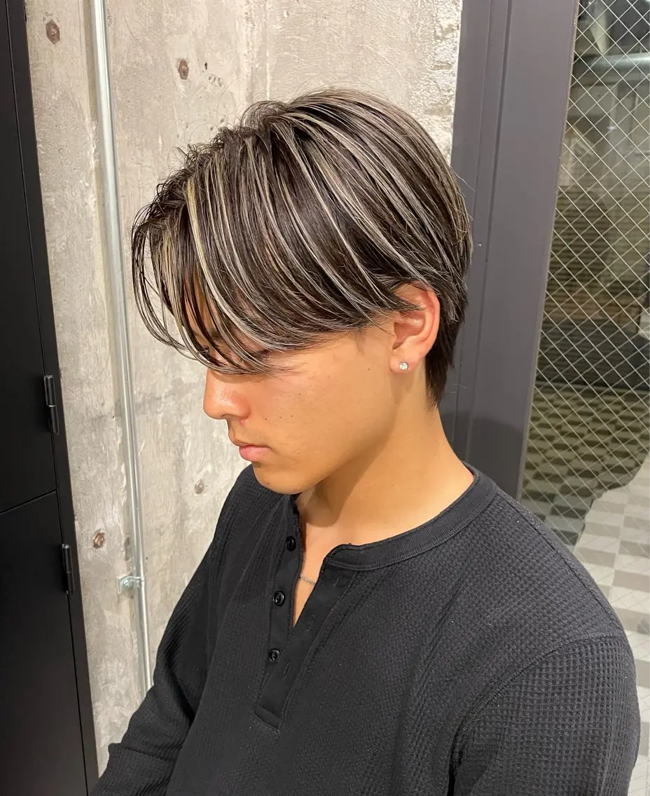 ショート パーマ 🇺🇸ルミナ🔥 海外ハイライトのヘアスタイル