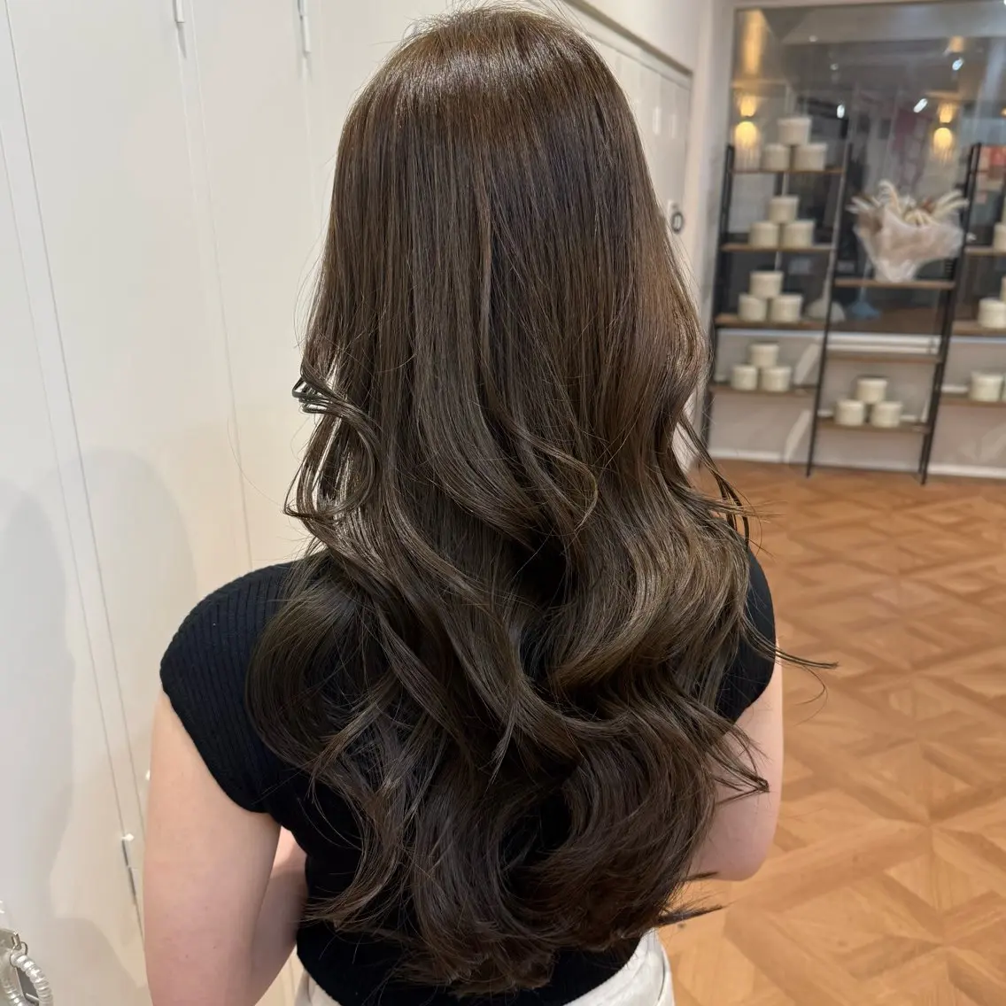 ロング カラー ヘアアレンジ キヨミ 韓国レイヤーカットのヘアスタイル