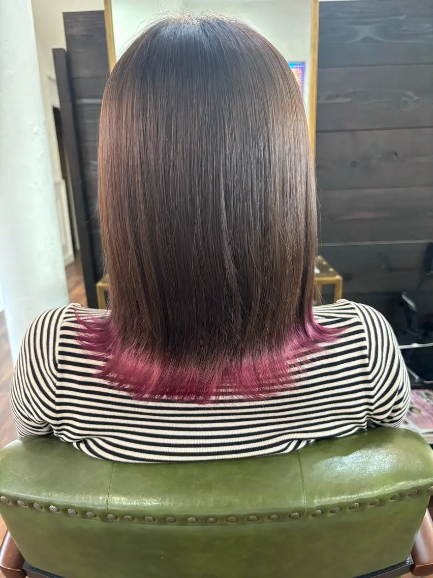ミディアム ヘアカラー 下林 雅明のヘアスタイル