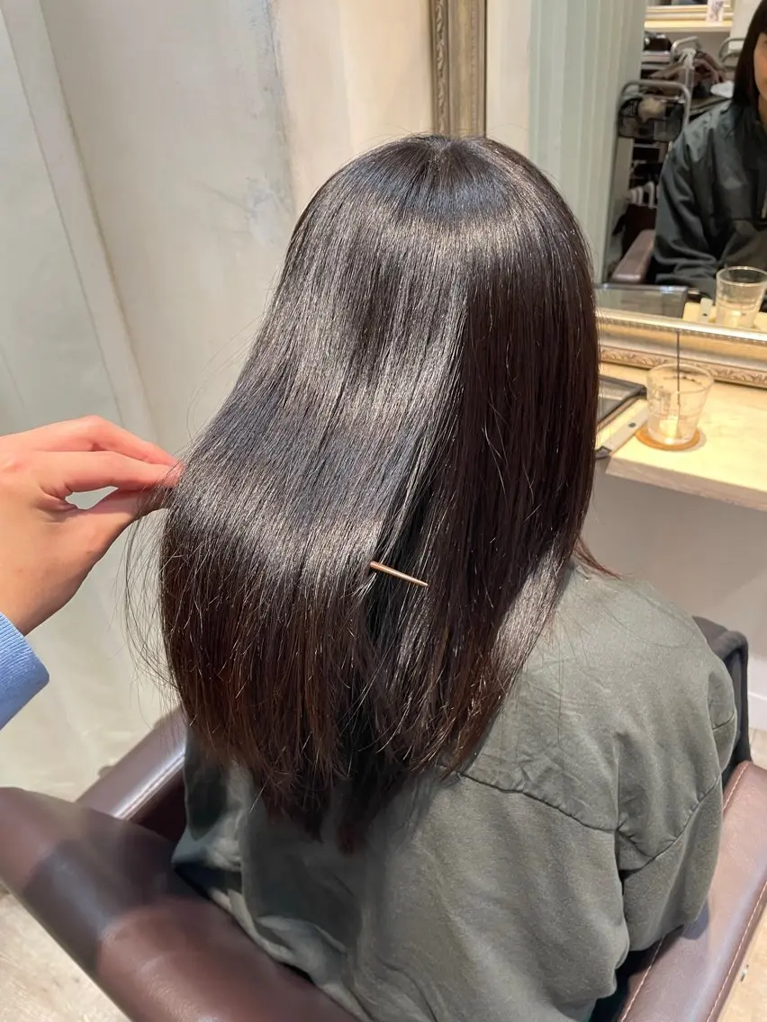 セミロング 縮毛矯正 カラー✨縮毛矯正✨ ハギワラケンタのヘアスタイル