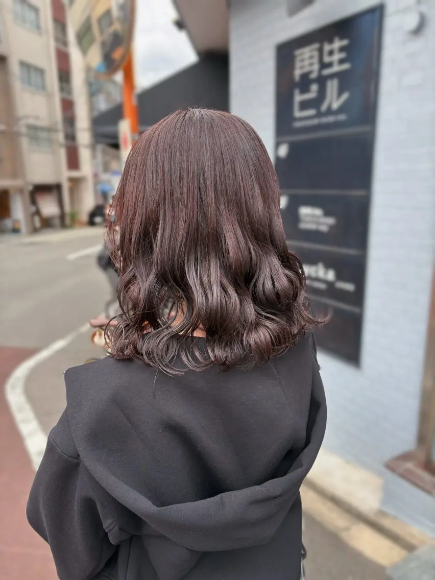 ミディアム カット ヘアカラー トリートメント 藤倉なつみ /玉造のヘアスタイル