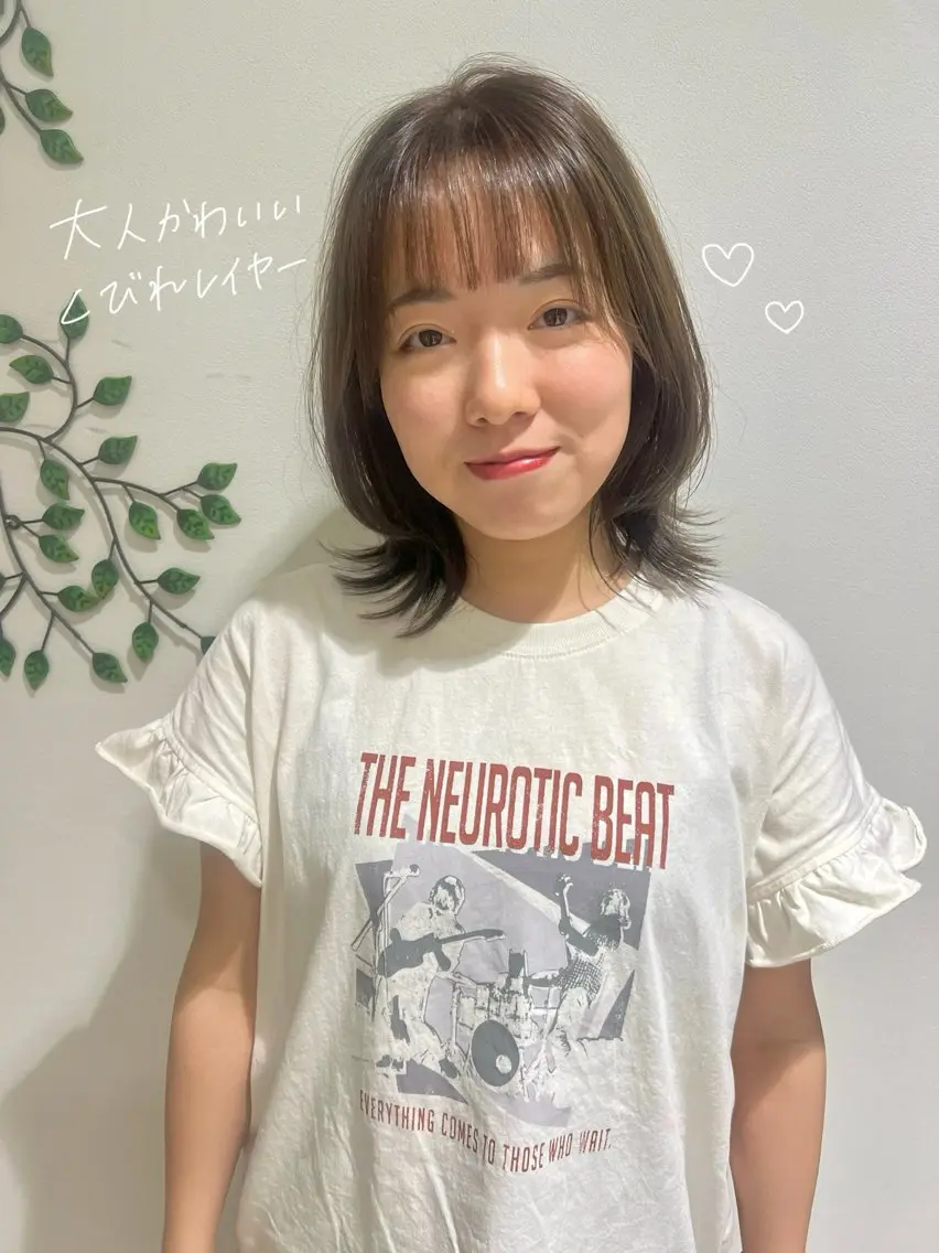 ミディアム カラー アッシュ 黒髪 ブリーチ ブルーカラー ブルーブラック 🌿寄り添い型美容師 🌿yuiのヘアスタイル