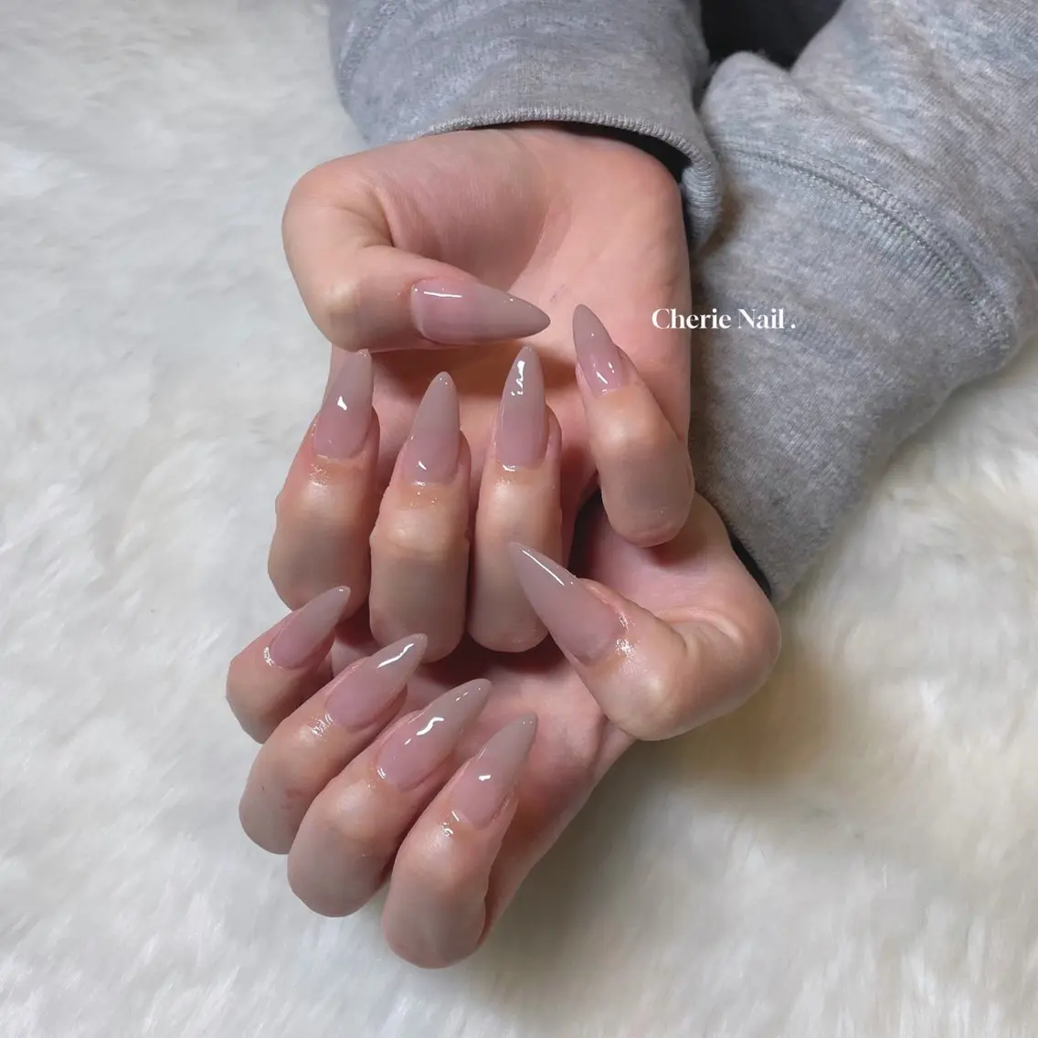 🤍 𝐇𝐚𝐧𝐝 🤍 長さ出し10本 + ワンカラーの写真