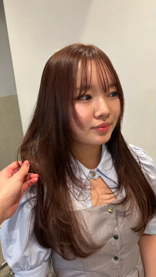 ロング カラー ブラウンカラー ラベンダーカラー ピンクカラー ピンクラベンダー はらだ みはるのヘアスタイル