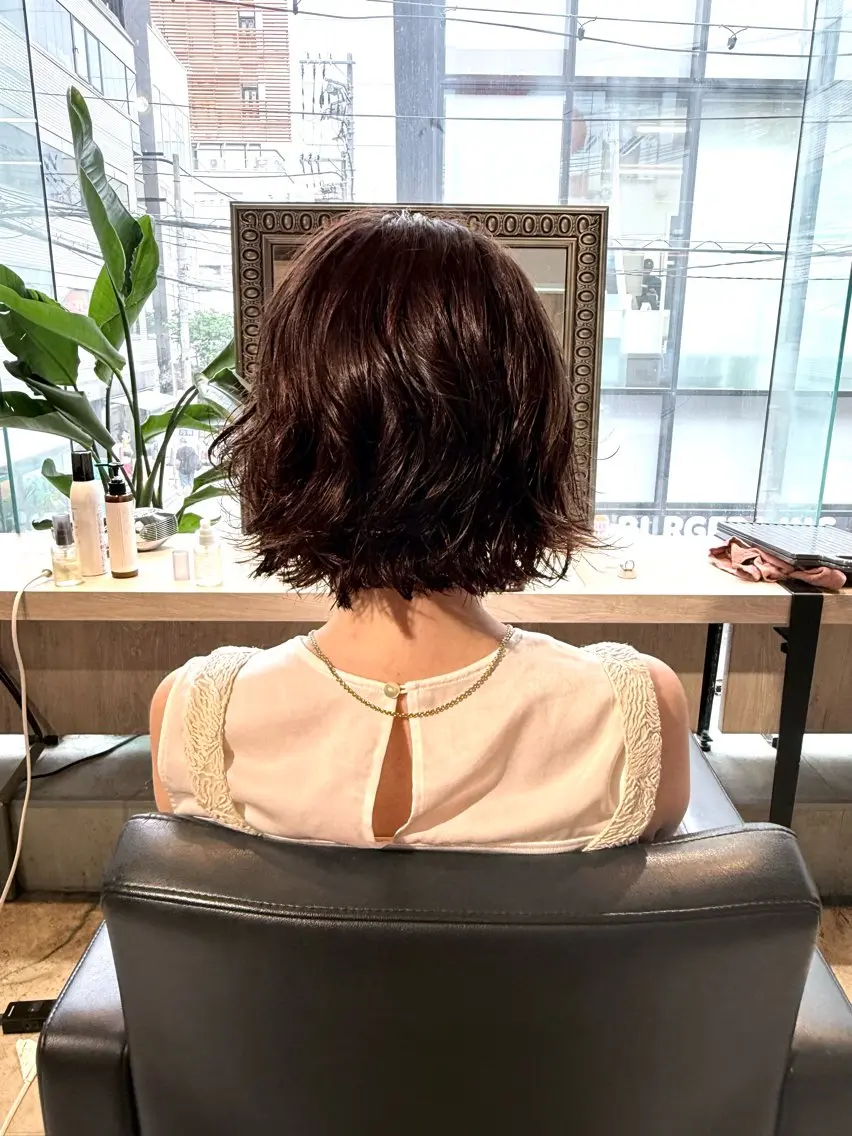 ショート パーマ ボブ カット パーマ トリートメント 似合わせ特化❤️ カット/パーマ/梅田のヘアスタイル