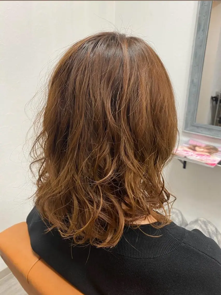 ミディアム パーマ カットモデル募集中 🌟/田中 桜風のヘアスタイル