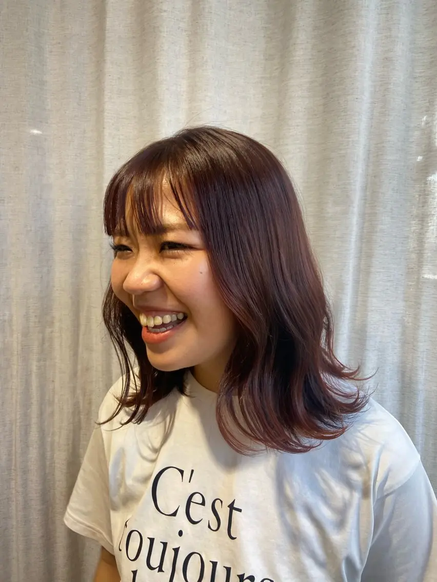 ミディアム カラー カット ヘアカラー トリートメント なかまみさと 🌼極上ヘッドスパのヘアスタイル