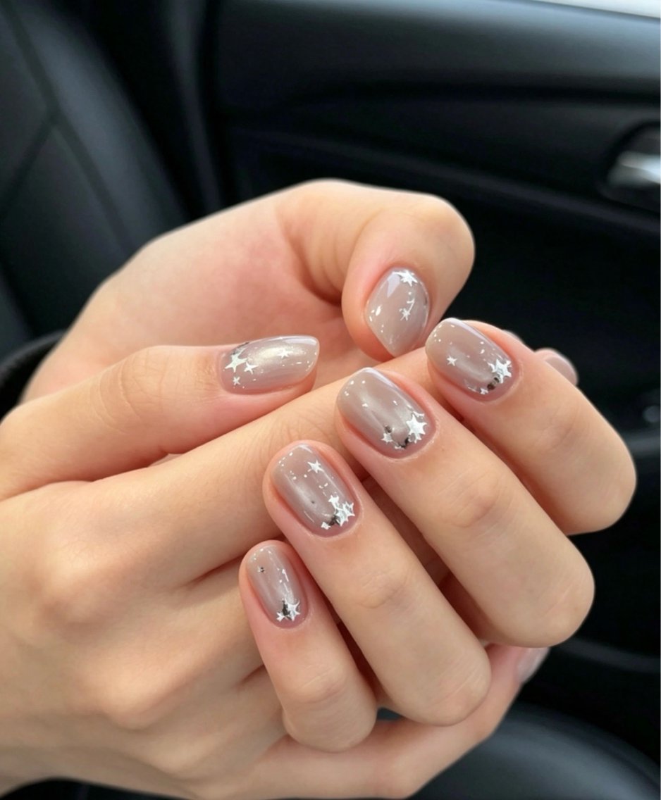 ネイル フレンチネイル ラメ(グリッター) ラメグラデーション マグネットネイル 持ち込み ハンドネイル Unicorn Nail原宿表参道のネイルデザイン
