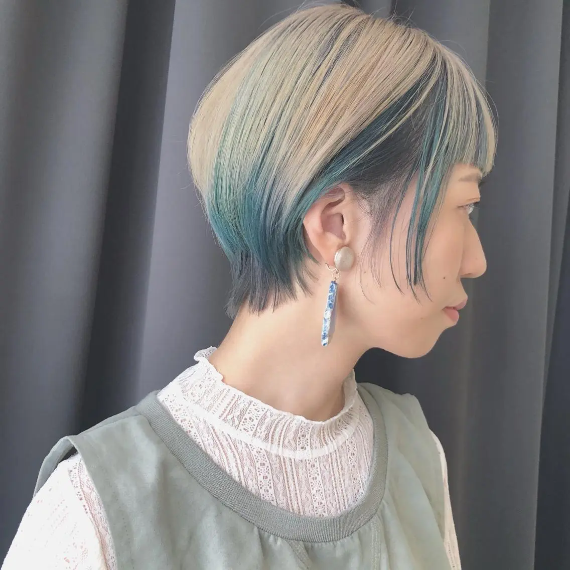 ショート カラー デザインカラー インナーカラー ORIKA 美容室のヘアスタイル