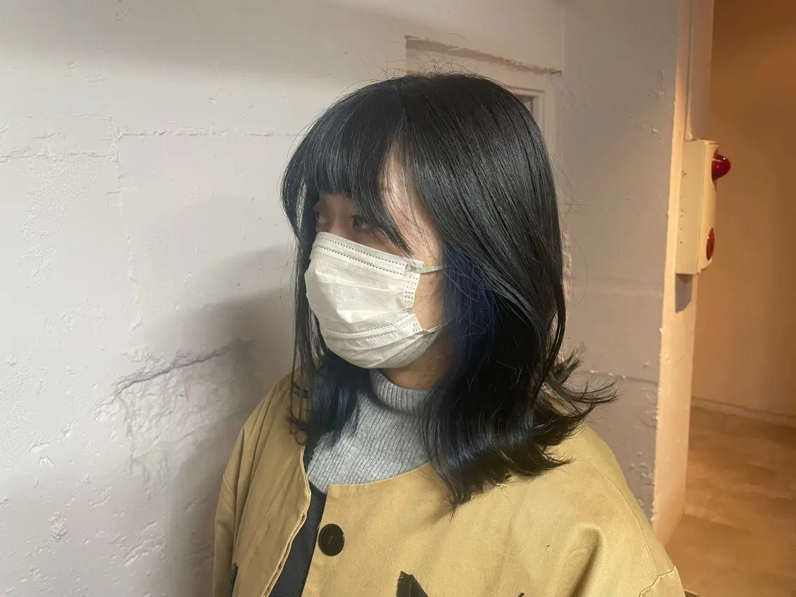 ミディアム ヘアカラー tokute 中野真咲🐺のヘアスタイル