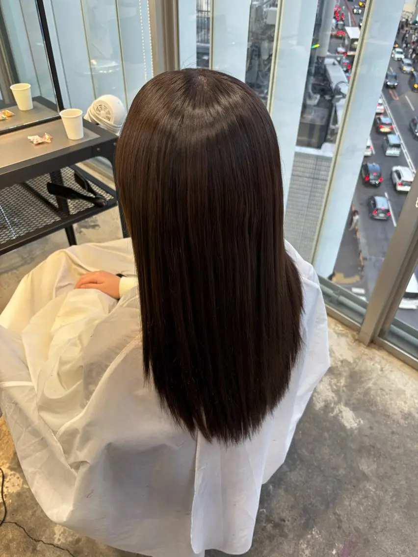 ロング カラー 縮毛矯正 トリートメント ダメージレス艶髪 🦋MISAKI🦋のヘアスタイル