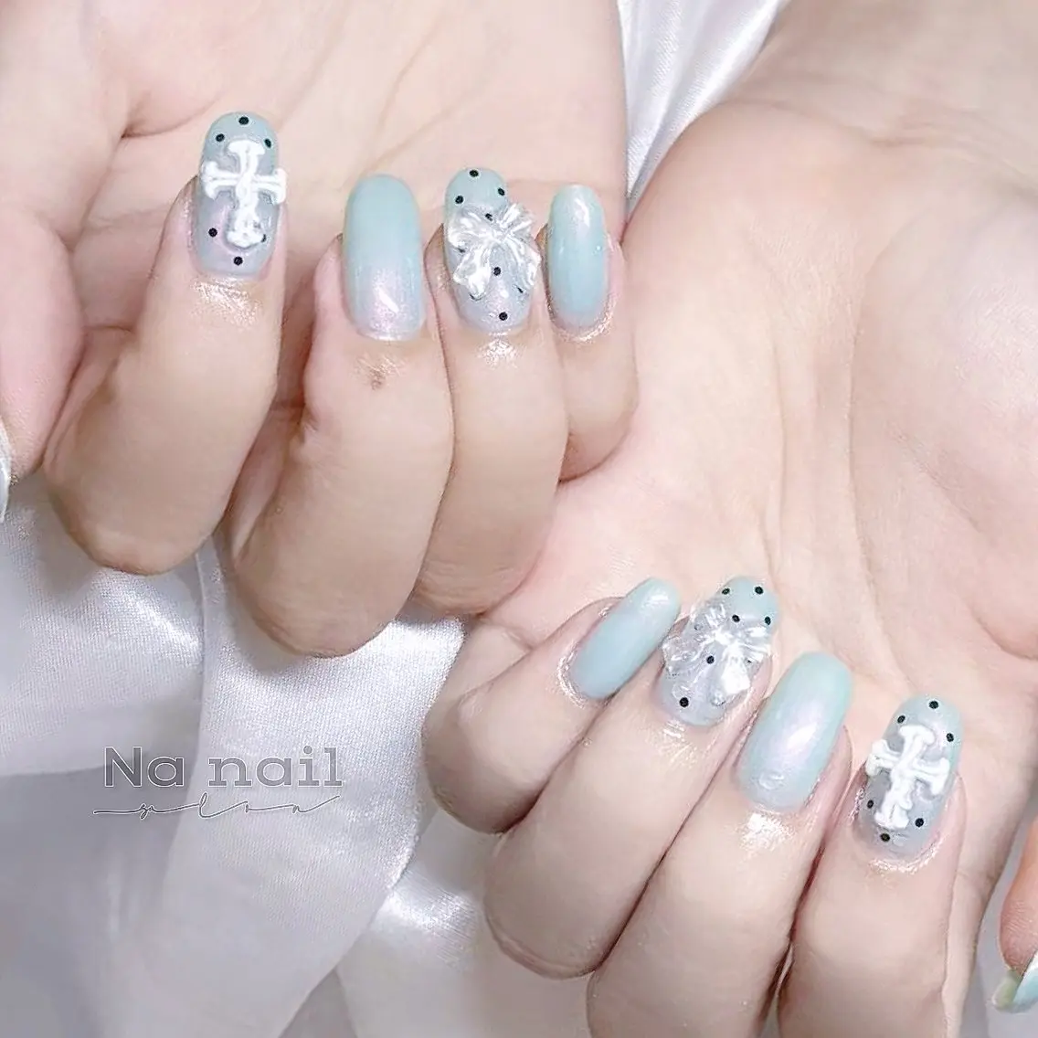 ネイル チークネイル ドット フラッシュネイル フレンチネイル ジェルネイル ハンドネイル CC Nail 高田馬場のネイルデザイン