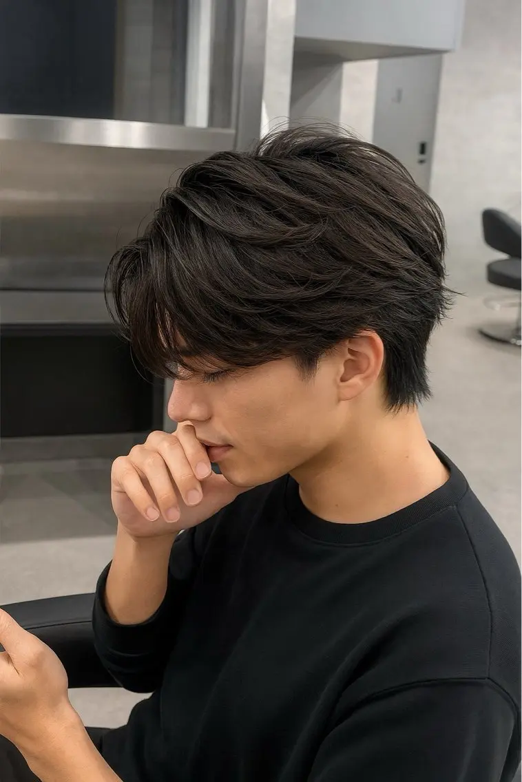 ミディアム パーマ ヘアアレンジ メンズ ミディアムパーマ メンズパーマ メンズツイストパーマ 波巻きパーマ ツイストパーマ 🔥ニュアンス フェザー小林海斗🔥のヘアスタイル