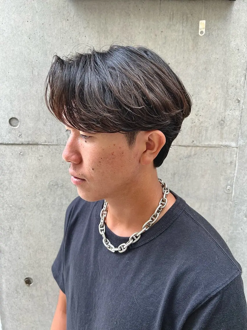 ショート パーマ メンズ カット パーマ 豊崎 佑輔のヘアスタイル