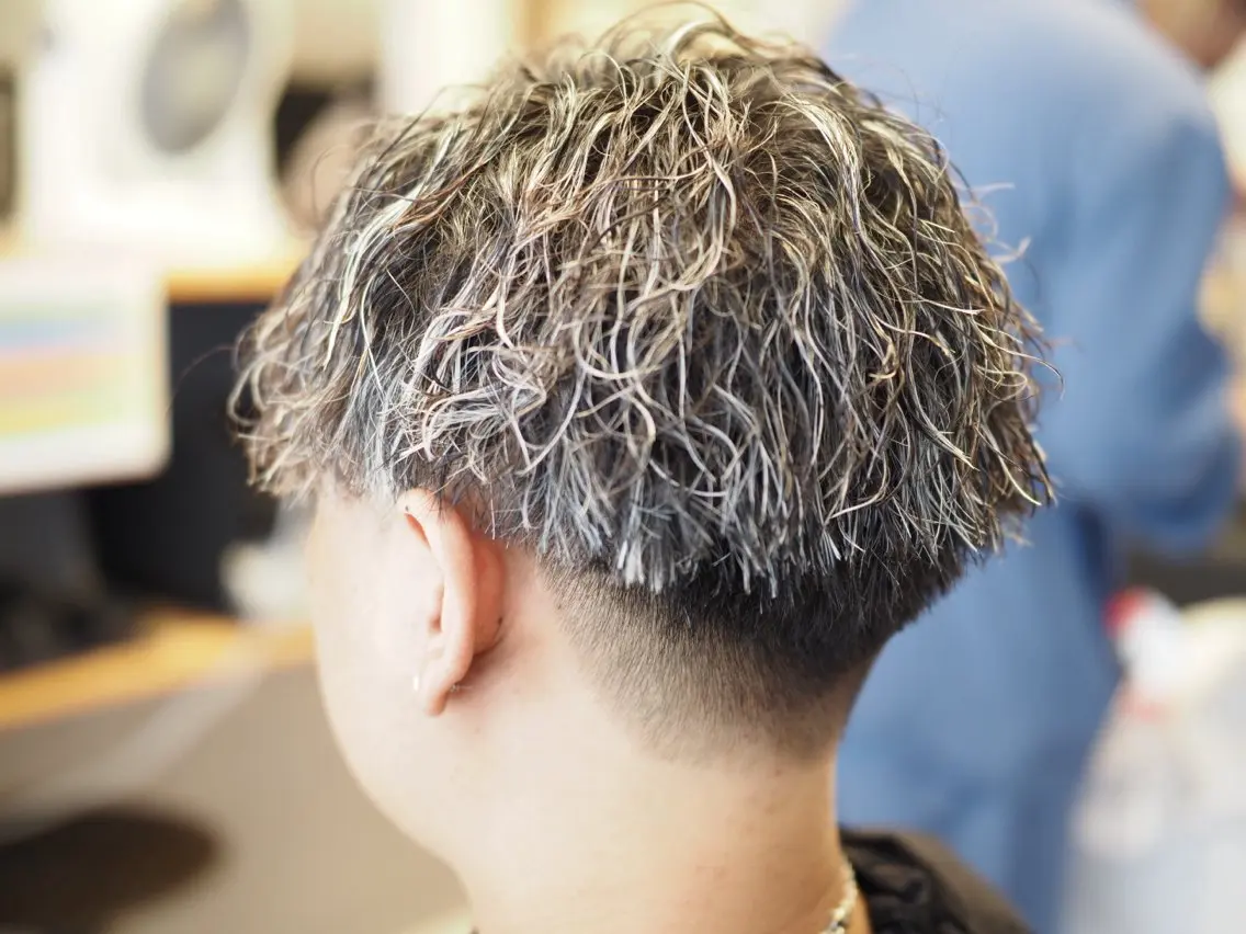 ロング カラー パーマ メンズ カット ヘアカラー パーマ メンズ特化/パーマ/ フェードWATARUのヘアスタイル