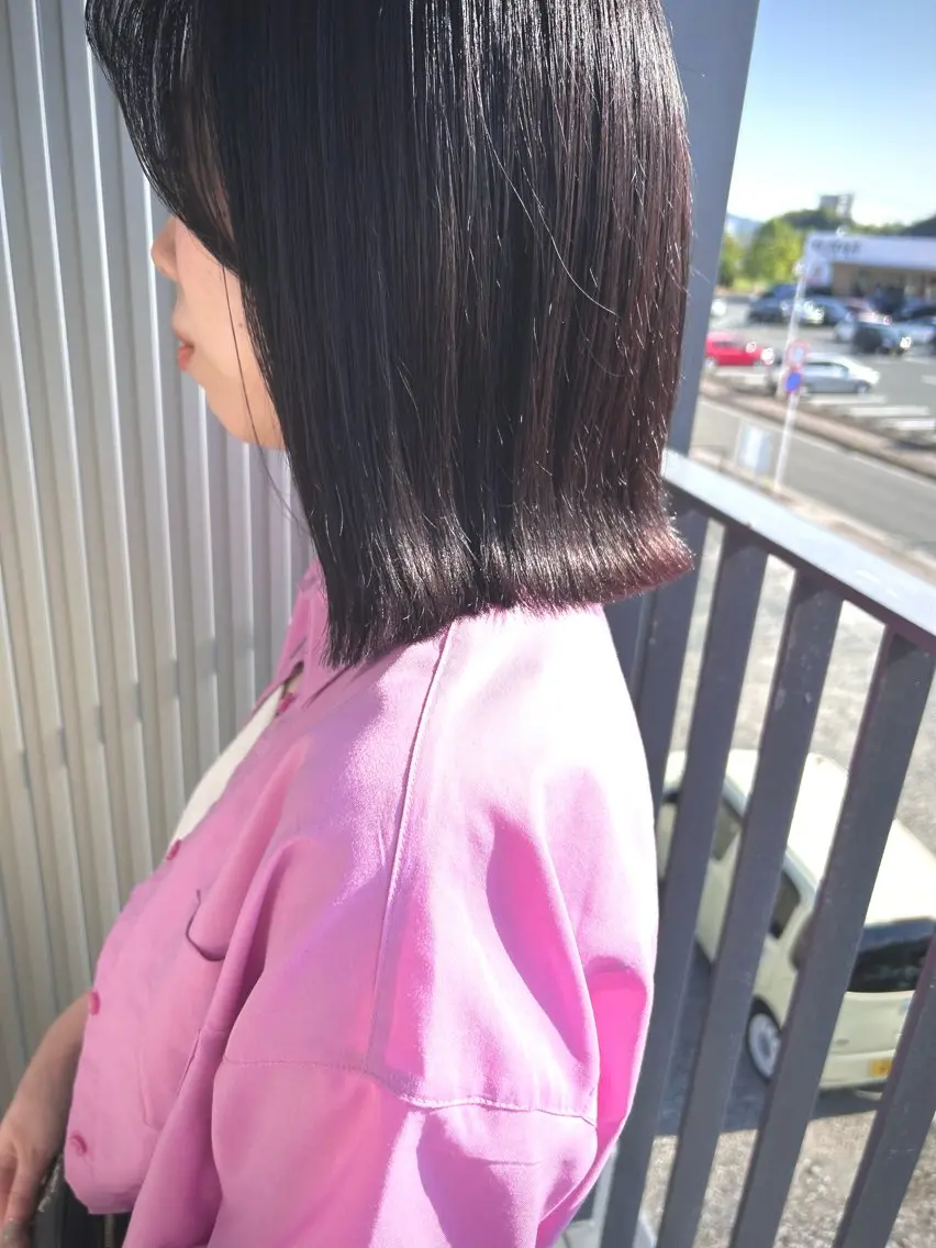 ミディアム 切りっぱなしボブ ボブ TSUBASA/ 韓国ヘアAFLOATのヘアスタイル