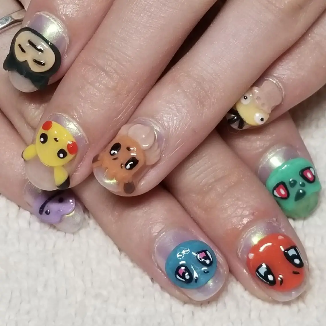 ネイル オーロラネイル クリアネイル ハンドネイル よしだ ひろきのネイルデザイン