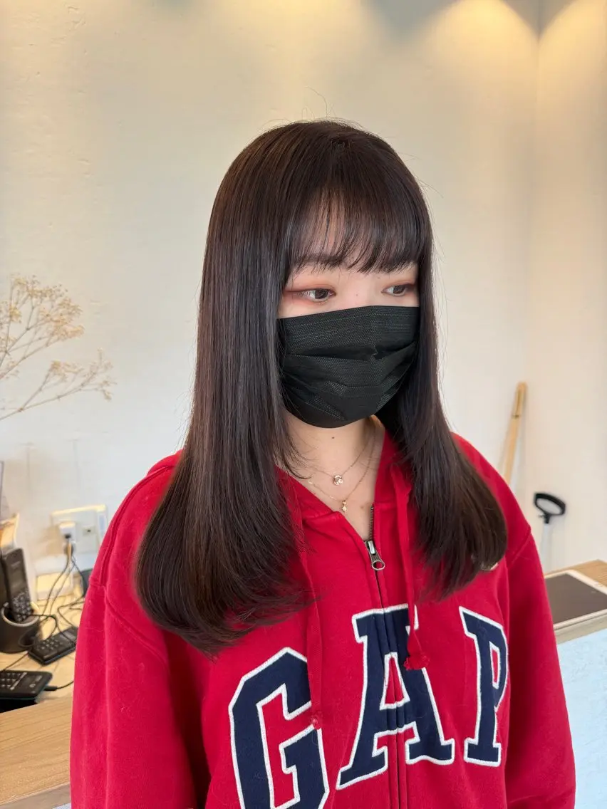 セミロング アッシュ カット ヘアカラー トリートメント 💎透明感カラー💎 ナチュラルテイストのヘアスタイル