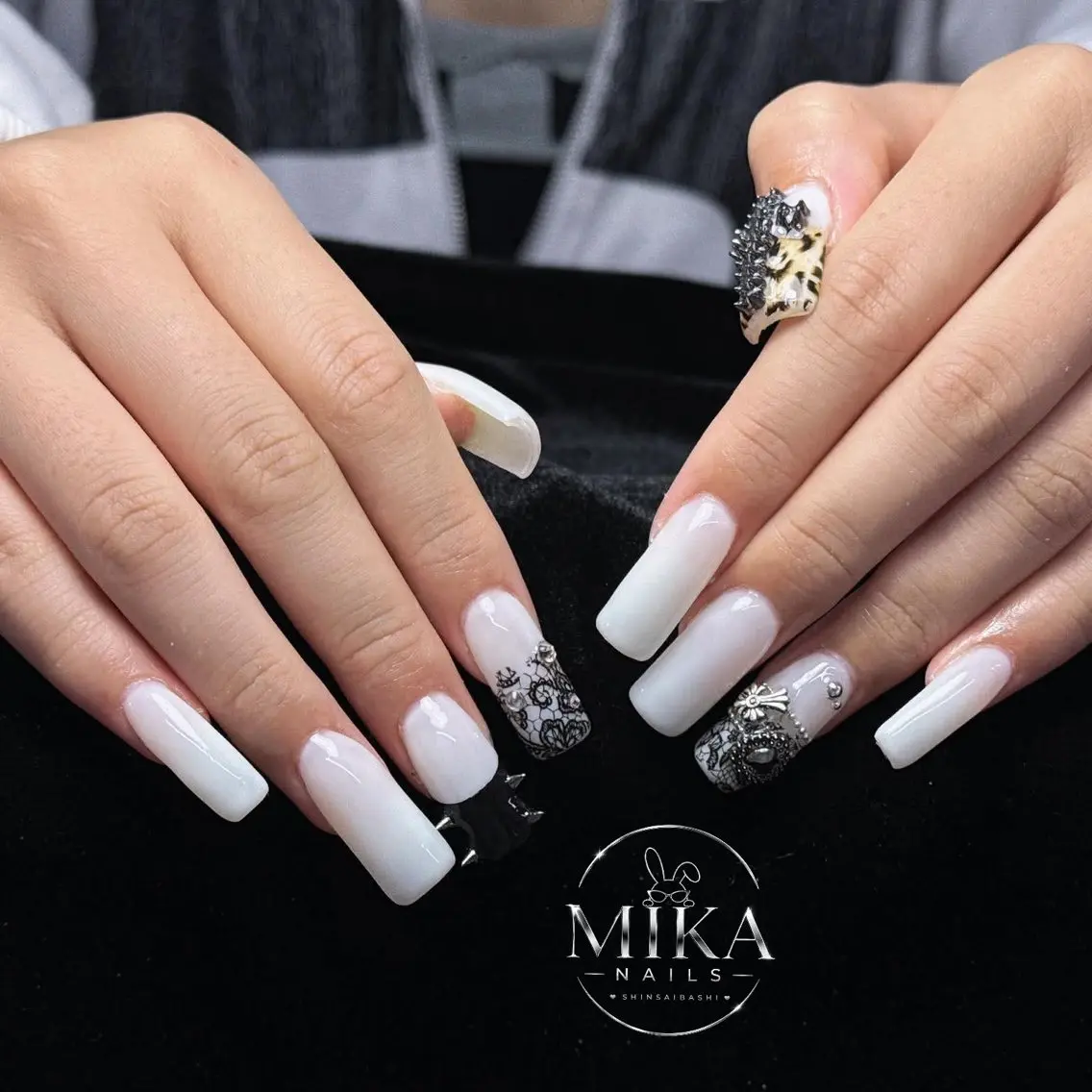 メンズ ネイル メンズ韓国風 キラキラネイル 韓国ネイル ロングネイル 持ち込み ハンドネイル Mika Nails 心斎橋のネイルデザイン