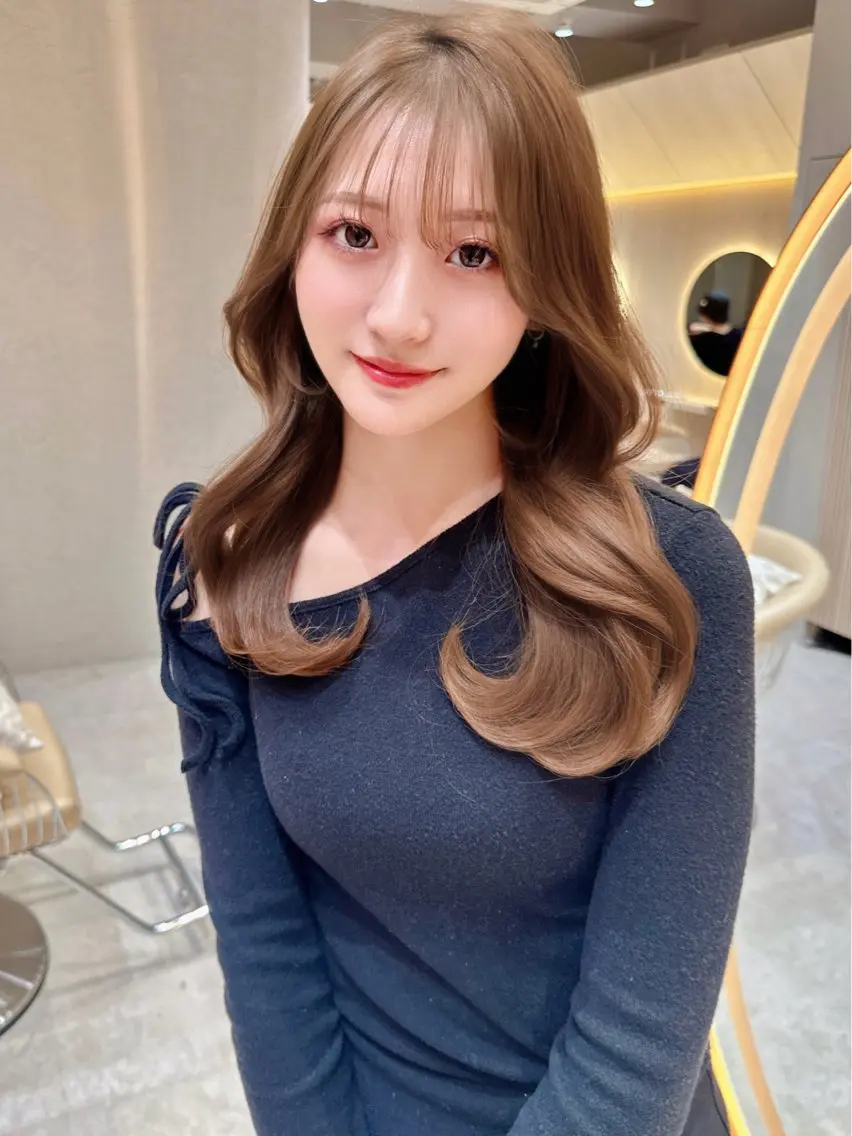 セミロング カラー カット ヘアカラー トリートメント 縮毛矯正✨🫧 レイヤー川村利幸のヘアスタイル