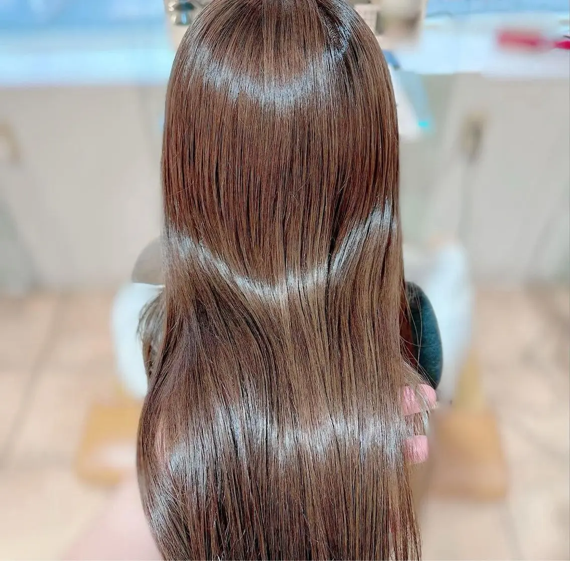 ロング パーマ 髪質改善 縮毛矯正 ストレートパーマ カット 縮毛矯正 トリートメント ✨縮毛矯正✨ 知念あたるのヘアスタイル