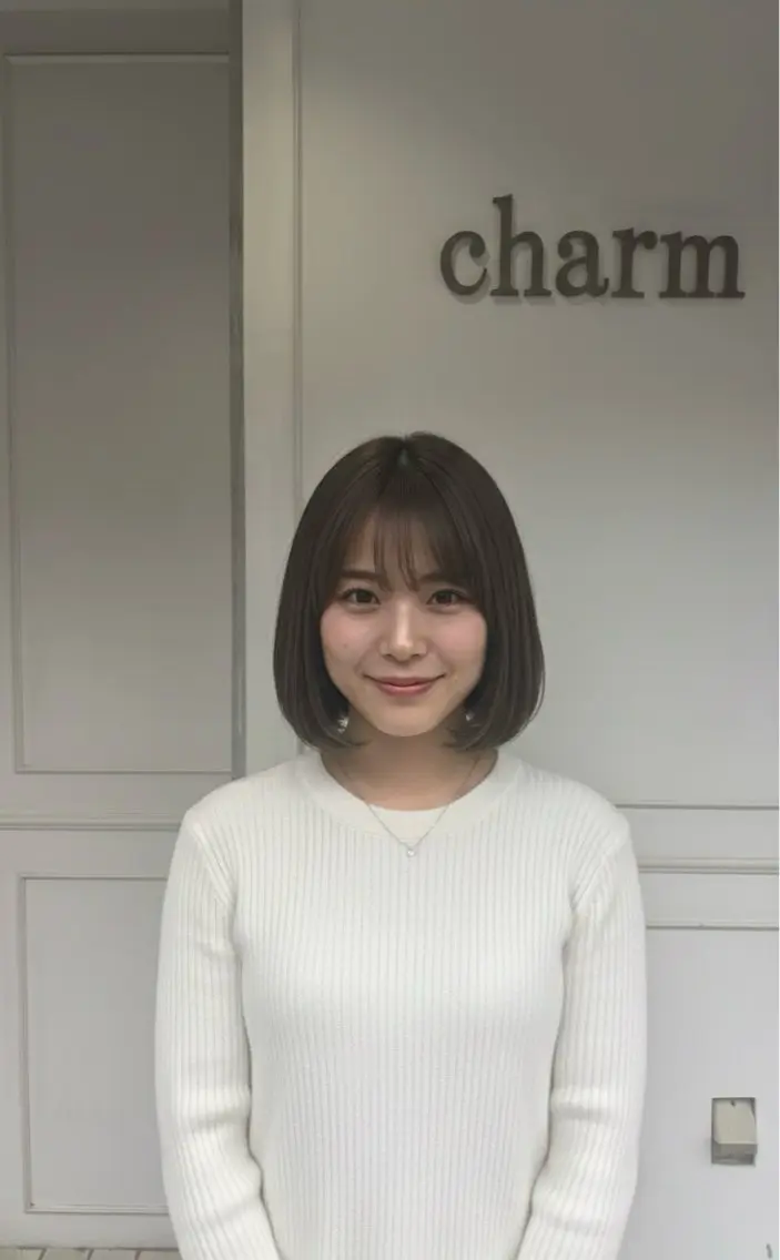 ミディアム 無料カット charm美容室のヘアスタイル
