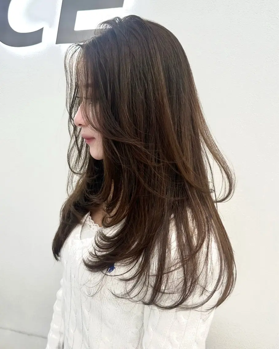 セミロング カット トリートメント 大人っぽ中韓レディ ヘア🤍MAOのヘアスタイル