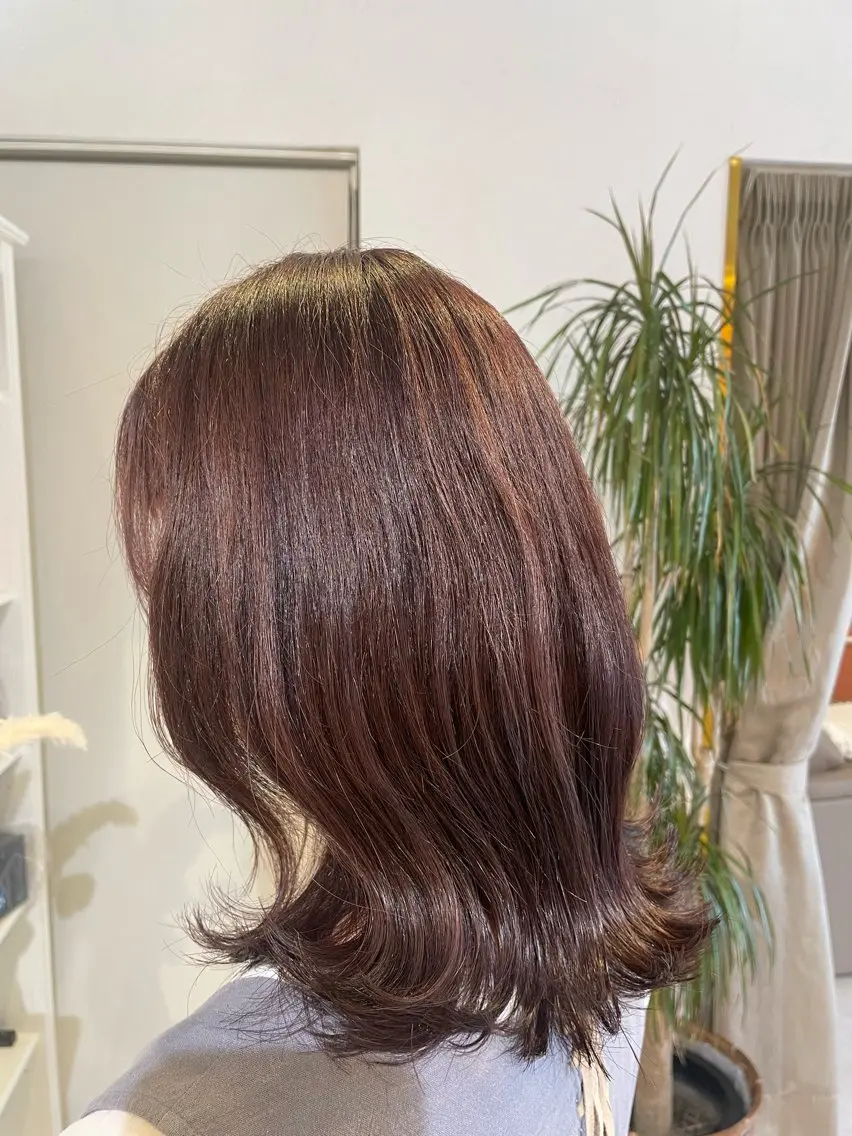 ミディアム カラー ピンクカラー ヘアカラー 和田 真依のヘアスタイル