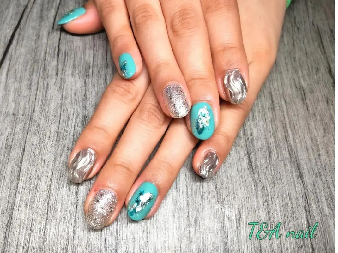 ミディアム ネイル ジェルネイル ニュアンスネイル スカルプネイル 春ネイル T&A nailのネイルデザイン