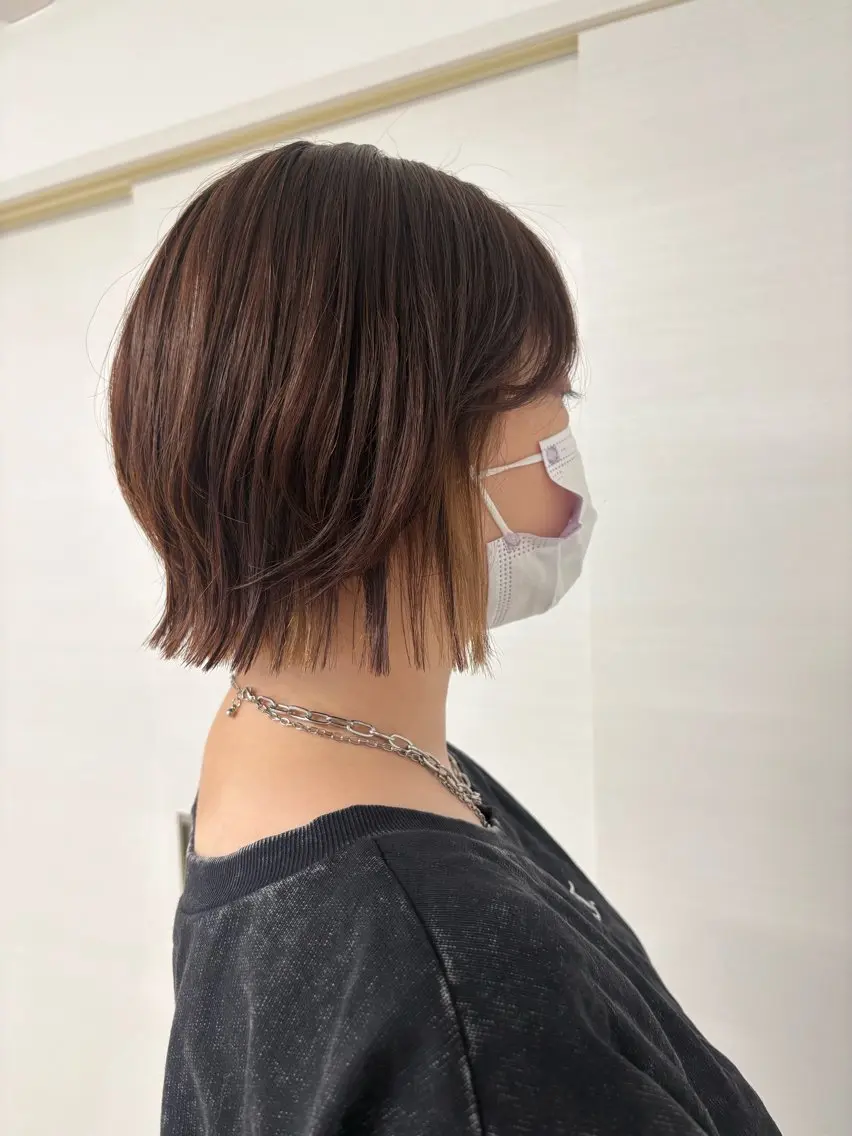 ショート ボブ くびれヘア 奥山 歩のヘアスタイル