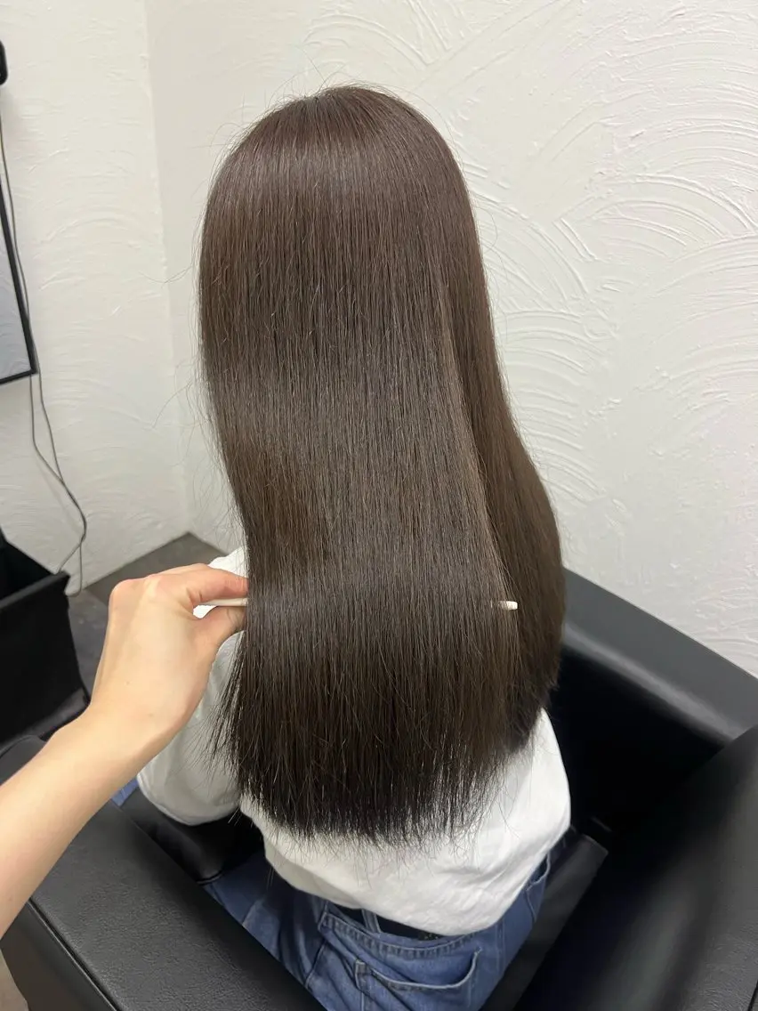 セミロング カラー 🥀韓国ヘア🥀 宮津真菜のヘアスタイル