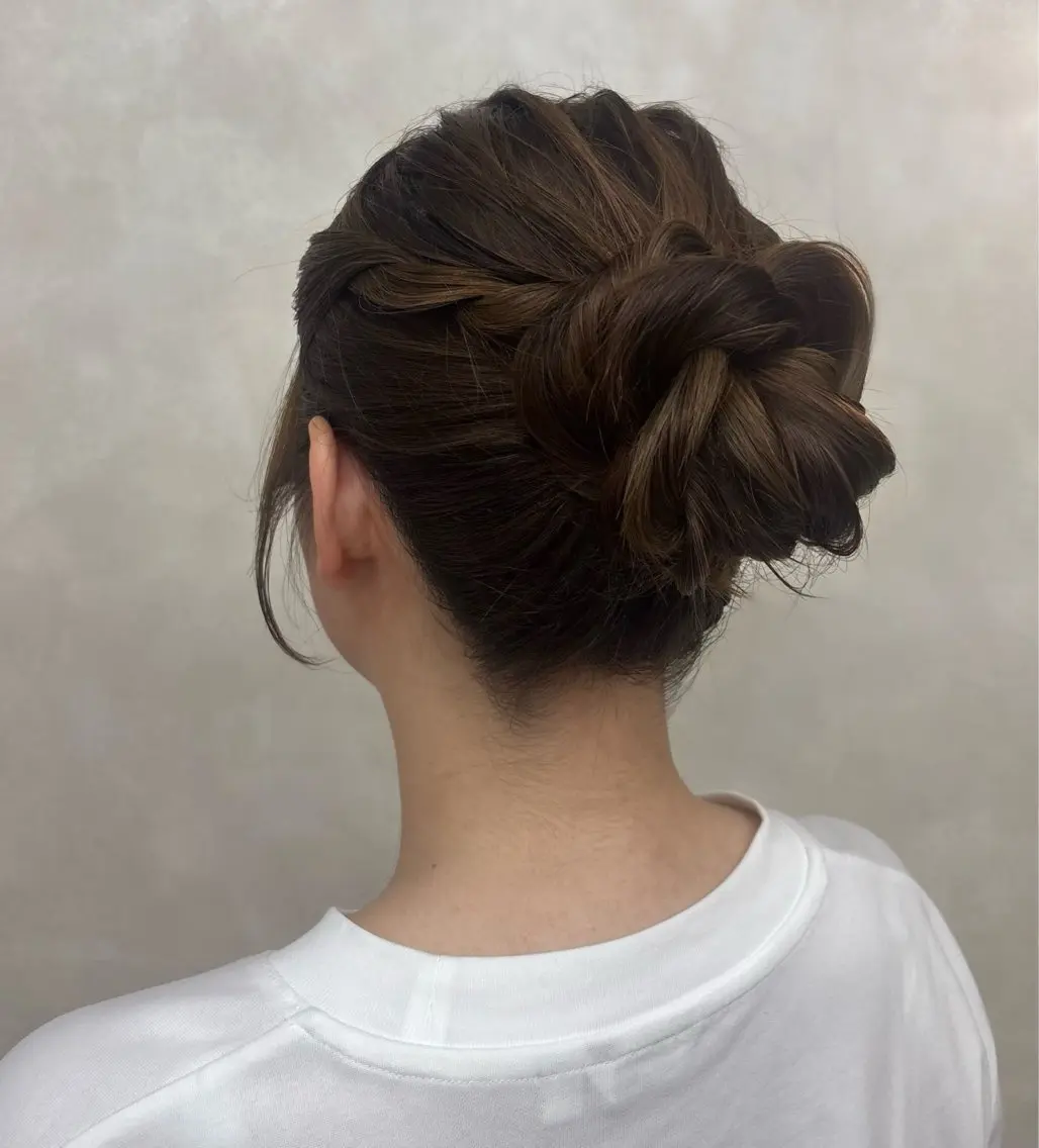 セミロング ヘアアレンジ ヘアセット 🎀nonoka🎀 カラーモデル募集中✨のヘアスタイル