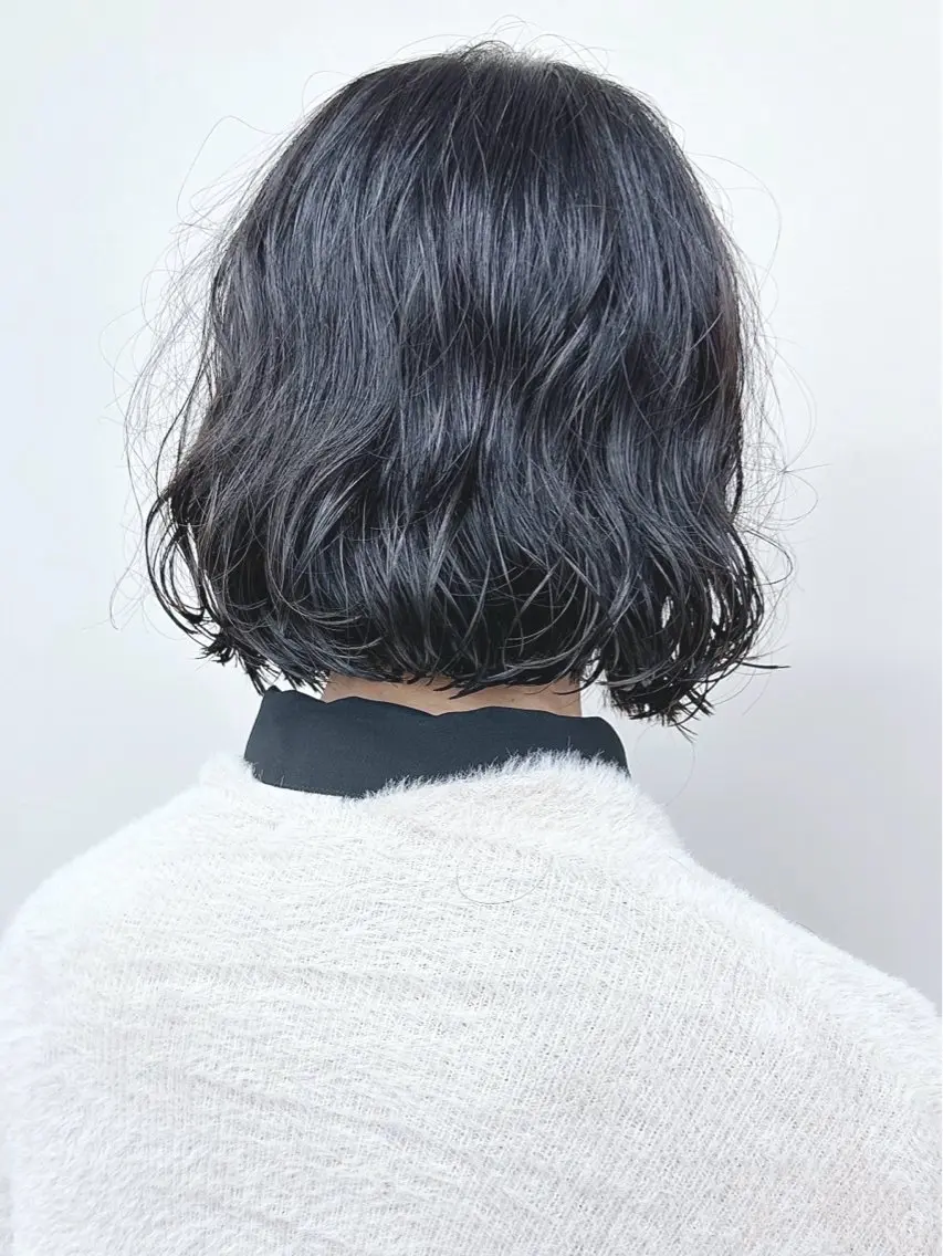 ミディアム パーマ カット パーマ ボブ/ゆるふわ ボブパーマ/とういのヘアスタイル