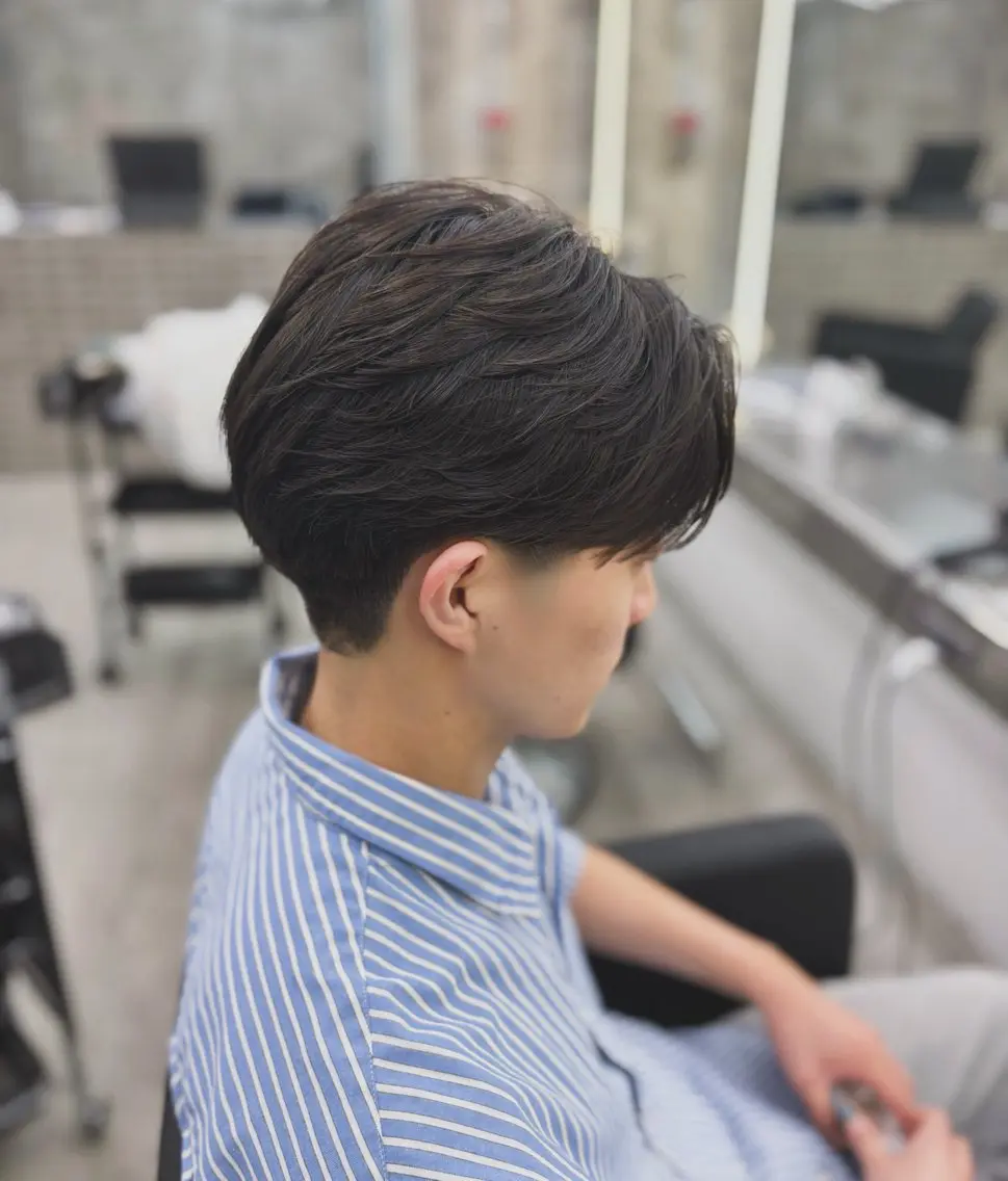 パーマ メンズ カット パーマ 山田 瑛司のヘアスタイル