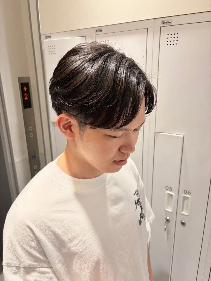 ショート メンズ 伸ばしかけ ショートヘア 縮毛矯正 カット 縮毛矯正 SALOWIN大宮 /KYOHEI✂️のヘアスタイル