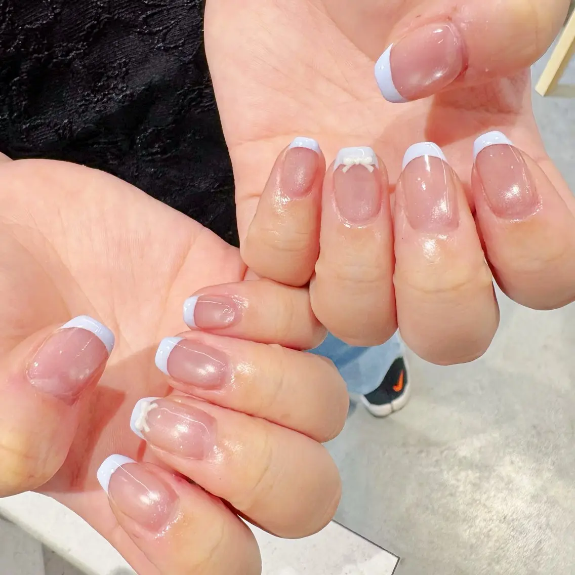 ネイル フレンチネイル マグネットネイル 持ち込み Ayu ꕤ︎︎。°⋆のネイルデザイン