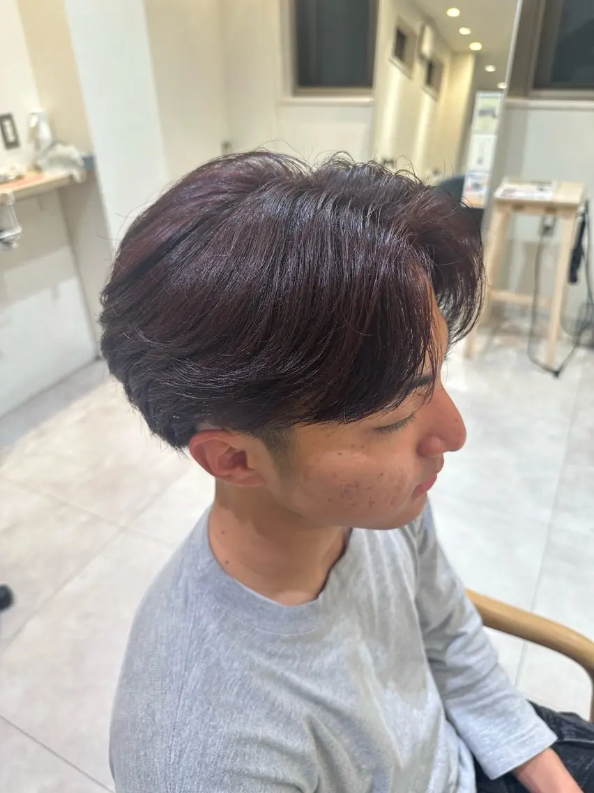 ショート カラー メンズ メンズブリーチ メンズパーマ ブリーチ ブラウンカラー ダブルカラー ヘアカラー トリートメント 【パーマの達人】 💎メンズ特化🔥徹のヘアスタイル