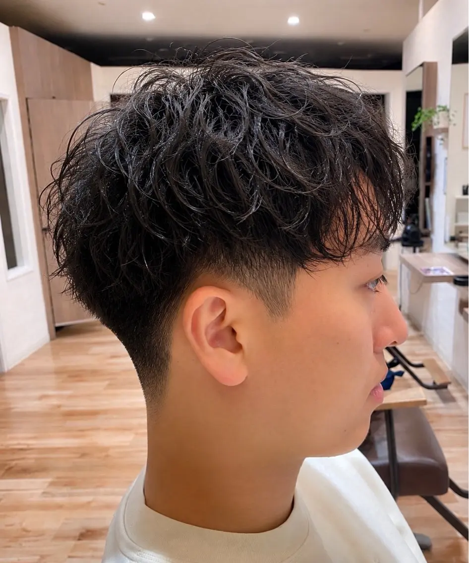 パーマ メンズ カット パーマ イシカワ ユウタのヘアスタイル