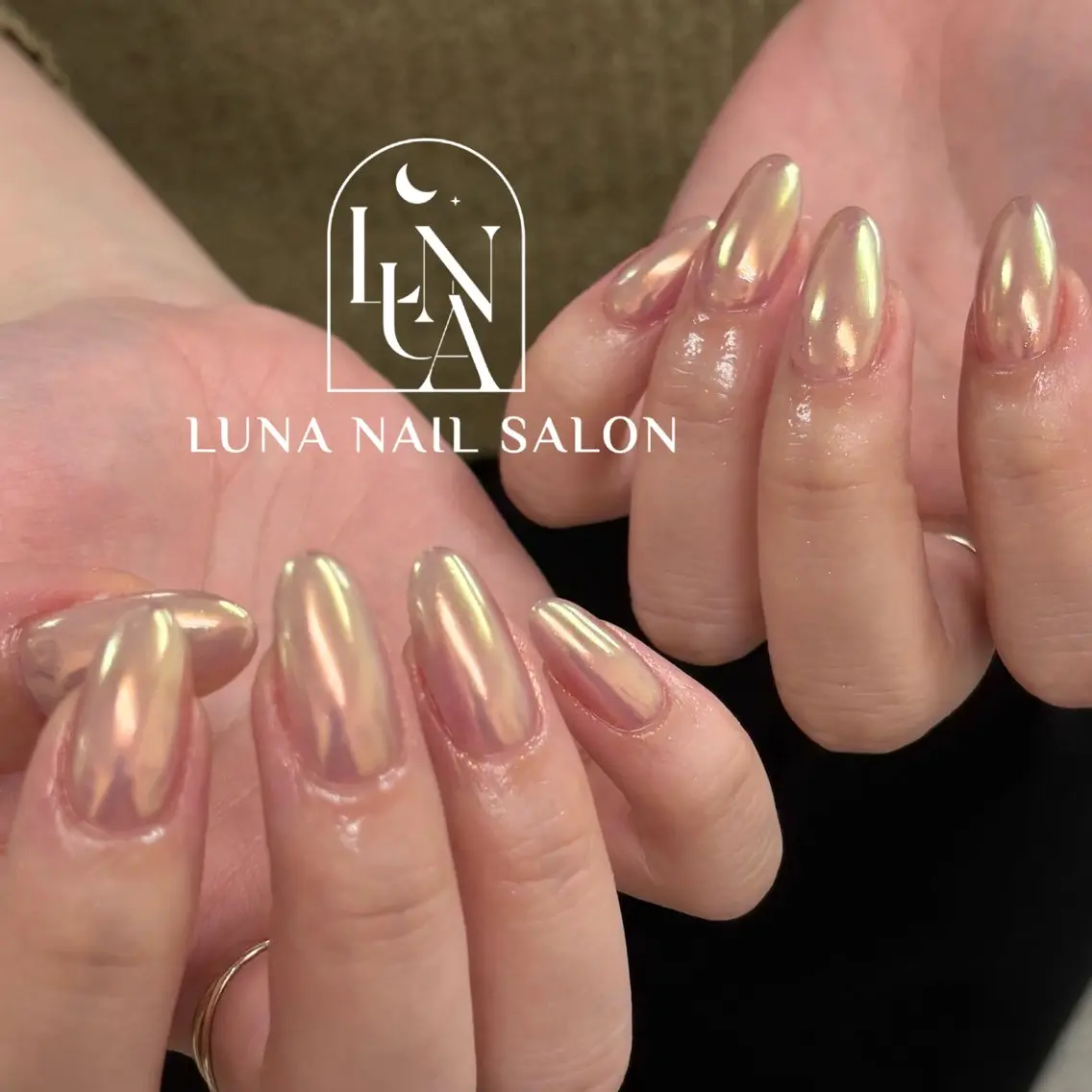 ネイル アートネイル フレンチネイル ジェルネイル ガラスフレンチ 韓国ネイル ハンドネイル ハンドケア LUNA Nail salon💕のネイルデザイン